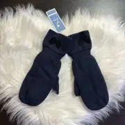Jacadi Navy Knit and Fleece Bow Mitten 2T NWT
