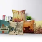 Summer Seaside Cushion Cover for Chair Bed Decor Beach Ocean Coconut Trees Suns