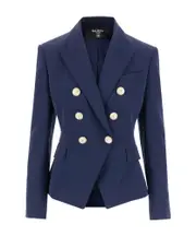 Balmain Double Breasted Blazer FR36,FR38,FR40,FR42 Blue