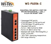 Wi-Tek WI-PS206-I POE SWITCH 4FE+2FE Industrial PoE Switch with 4Port PoE