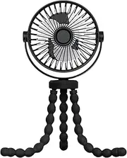 Portable Stroller Fan,Clip On Fan with Flexible Octopus Mount | 3-Speed Blower, Rechargeable Cooling Gadget for Bedroom Dorm Camping Hiking Beach