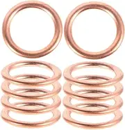Vaguelly 100pcs Drain Washers Copper Engine Oil Gasket Seals Leak Prevention Crush Washers for Automotive Models