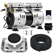 TAUS 1/2 HP Lake Pond Aerator Oil-free Silent Air Compressor w/Diffuser & Timer