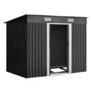 Giantz Garden Shed 2.38x1.31M w/Metal Base Sheds Outdoor Storage Tool Workshop Sliding Door