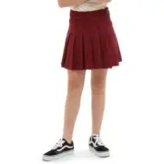 Jordache Corduroy Skirt Girls Red Pleated Pull-On Elastic Waistband, Size L