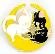 LUNA & ARTEMIS MOON PIN Sailor Moon Cats Cute Love Anime Enamel Lapel Brooch