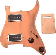 Kisangel 3ply Electric Guitar Pickguard Loaded Scratch Resistant Aluminum Guitar Accessory Hh07
