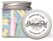 Everett Rd. Springtime Clothespins-1", Multicolored