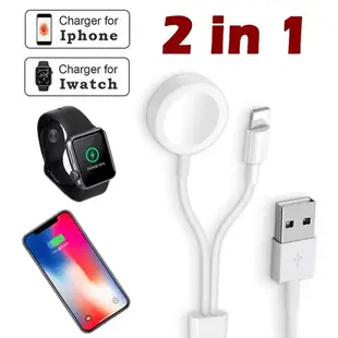 充電器電纜無線充電站支架適用於 iphone 11 10 9 8 7 6 iWatch 6 5 4 3 SE