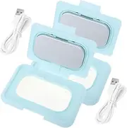 Kisangel 2pcs Wet Wipe Warmer Nappy Wipe Warmer Warm Wipes Dispenser Wet Tissue Warmer Wipes Warmer for Babies Car Wipes Water Wipes for Diaper Warmer Baby Abs Heater Heating