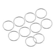 Metal Craft Hoop (45mm OD 2.8mm Thick) 12pcs, Floral Hoop Wreath Rings Silver