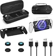 VAOMON 4 in 1 Accessoris Set Compatible with Playstation Portal, Sky Black, Carrying Case for PlayStation Portal