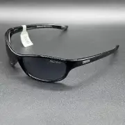 Tifosi Altro Asa Wrap Sunglasses Gloss Black Smokey Lenses NWT