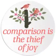 Comparison Is The Thief Of Joy - 100 Pack Circle Stickers 3 Inch