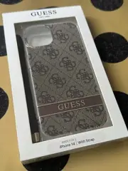 Phone Case iPhone 14 Guess Cover Apple Brown Drop Protection Hard Strap