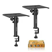 Vondynote Set of 2 Desktop Clamp Speaker Stands Short Studio Monitor Stands H...