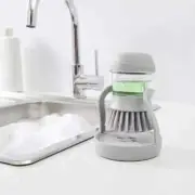 Dish Scrub Brush with Soap Dispenser Palm Scrub Washing Brush Pressing Cleaner