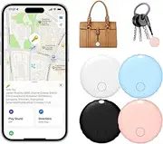 Air Tags, Smart Tag Works with Find My App (iOS Only), Keys Finder and Item Locator for Luggage, Backpack, Suitcases and More, IP67 Waterproof Tracking Tags-4 Pack