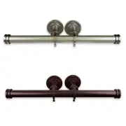 Industrial Pipe Design Double Toilet Paper / Towel Holder, choose from 2 colors
