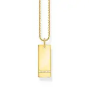 Thomas Sabo Necklace tag with white stones gold