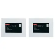 2x Jasart Studio A2 Cotton Acrylic Painting/Drawing Canvas Board Panel 380GSM WH