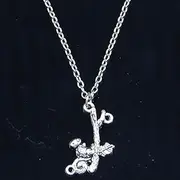 [ZOJK] Necklace 22X14Mm Squirrel Branch Pendants Short Long Women Men Colar Choker Jewelry Gift