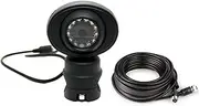 Elinz Side View Mirror Arm Rearview Camera Cam for Truck Forklift Backhoe, 4PIN CCD Heavy Duty, 600TVL, 120° Viewing Angle, Night Vision, 10m Cable, 2 Years Warranty