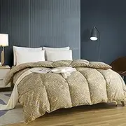 New Printing Down Comforter King Size - 95% Goose Down Comforter Ultra Soft Warm Down Duvet Insert - 1000 Fill Power(A,180x220cm/3.0kg)