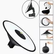 44cm Easy-Fold Flash Round Ring Diffuser Reflector Universal Speedlite Softbox