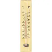 27cm WOODEN THERMOMETER Indoor Outdoor Glass Wall Hanging Room Sensor Jumbo