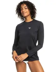 [Roxy] New Enjoy Waves Long Sleeve UPF 50 Surf T-Shirt in Black