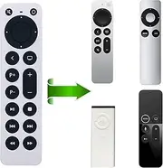 Replacement Remote Control for Apple TV 4K (1st-4th Gen) and HD Models A2169, A1842, A1625, A1427, A1469, A1378, A1218 – Features Power and TV Control Functions