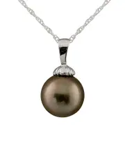Splendid Pearls 14K 10-10.5mm Tahitian Pearl Necklace