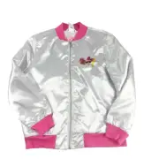 Jojo Girls Siwa Jacket Gray Pink Color Block Rainbow Own Your Power XS/S New