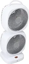 Oscillating Quiet Tower Fan, Double Layer Small USB Battery Powered Desk Fan for Bedroom, 350° Tilt, 5 Speeds, Portable Rechargeable Table Fan for Office Outdoor, Wider Airflow