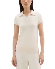 Theory Cap Sleeve Textured Knit Polo
