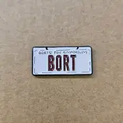 BORT License Plate Enamel Pin - The Simpsons - Bart Simpson
