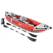 Intex 384cm Excursion Pro Inflatable Sports/Fishing River Kayak/Boat w/ Oars