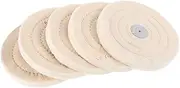 KAILIKETIY 5pcs Cotton Buffing Wheels Versatile Grinding Polishing Set for Metal Mirror Wood