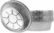 6 Inch Round Tin Foil Cake Pans Disposable Aluminum, Freezer and Oven Safe For Baking, Cooking, Pack of 30