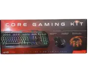 Evo Core Gaming Kit 3 IN 1 LED Glow Gaming Pack - Keyboard + Mouse + Strip Light