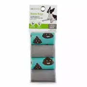 So Phresh Aqua and Light Grey Smiley Poop Dog Waste Bags, Count of 120
