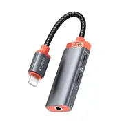 Mcdodo Lightning To 3.5mm AUX Headphone Audio Jack Adapter Cable Converter Charger For iPhone iPad (Lightning To Dual Lightning & AUX)