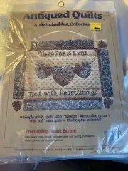 Vintage Friendship Heart String Quilt Needlework Kit, New