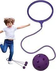 Ankle Skip Ball for Kids,Assorted Colors Rotating Soft Single-Leg Swing Jumping Ring | Coordination Fitness Sports Ball Outside Exercise Skipping Toy for Kindergarten