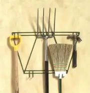 Tool Hanging Rack Garden Tools Holder Organiser Wall Mount Hook Metal Storage