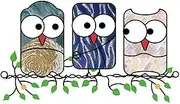 Sun Catchers Hanging Cute Owl Stained Window Hangings Window Doors Decoration Multicolor Hanging Suncatcher Panel Decoration Home Decoration (Color : C)