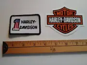 NO.1 USA MOTORCYCLE BIKER HD HARLEY DAVIDSON MC PATCH CREST STICKER DECAL