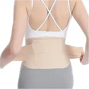 Adjustable Waist Support Belt Back Braces Waist Belt Double Pull Breathable Spine Decompression Orthopedic Brace Pain Relief(Beige,X-Large)