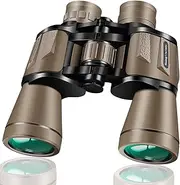 Huanglininno Adult Binoculars 20x50 Large Viewing Angle High Power Binoculars Military Compact HD Professional/Daily Waterproof for Bird Watching Trips Hunting Binoculars with Tote